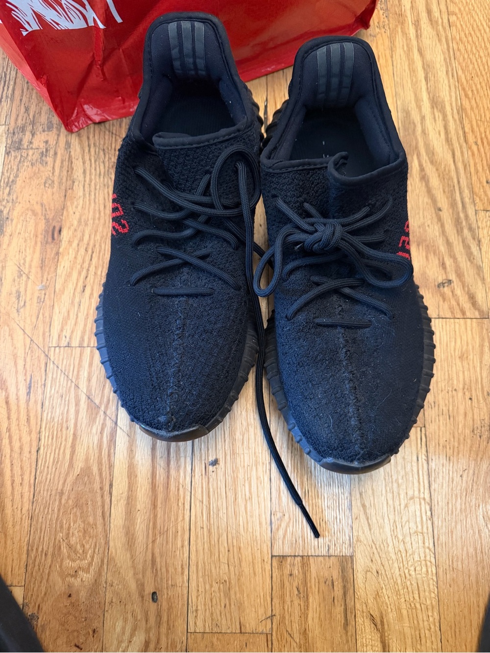 Yeezy Boost 350 V2 Black with Red Accent